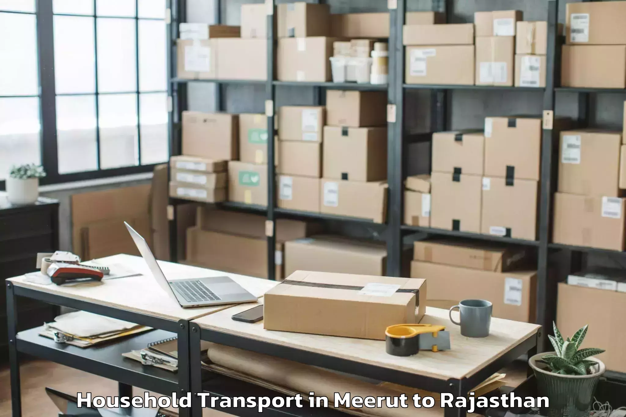 Top Meerut to Niit University Neemrana Household Transport Available